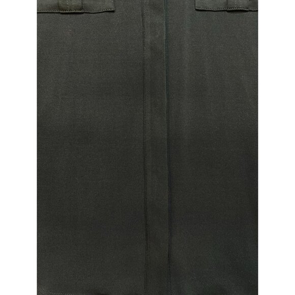 Dana Buchman Women's Button Down Shirt Long Sleeve Size M Navy Pockets Stretch - Picture 6 of 12